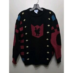 Izod Sweater Boys Preppy Made In Malaysia Griffin Rooster Motif Rare Large 16/18